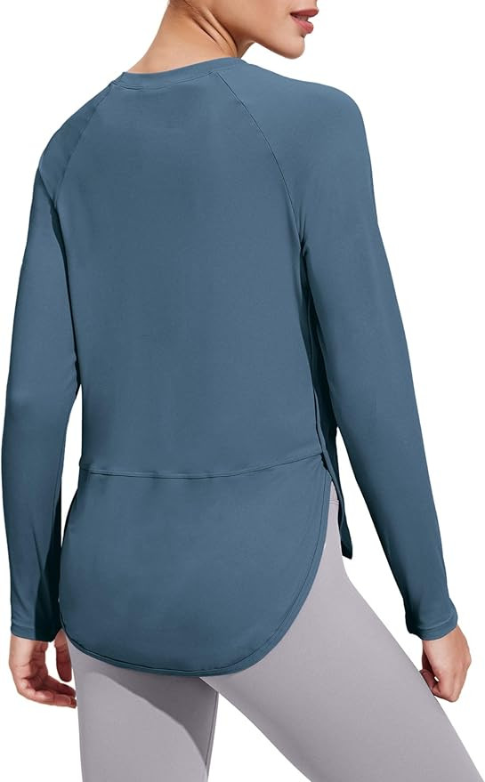 PINSPARK Long Sleeve Workout Tops for Women Moisture Wicking Yoga Shirts Hiking Athletic Loose Fi... | Amazon (US)