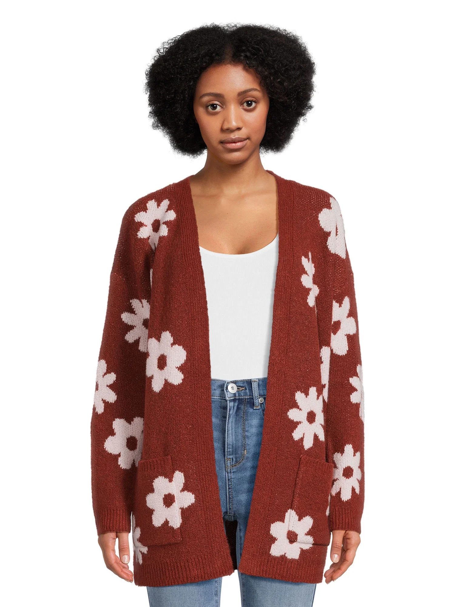 No Boundaries Juniors Conversational Cardigan, Sizes XS-3XL | Walmart (US)