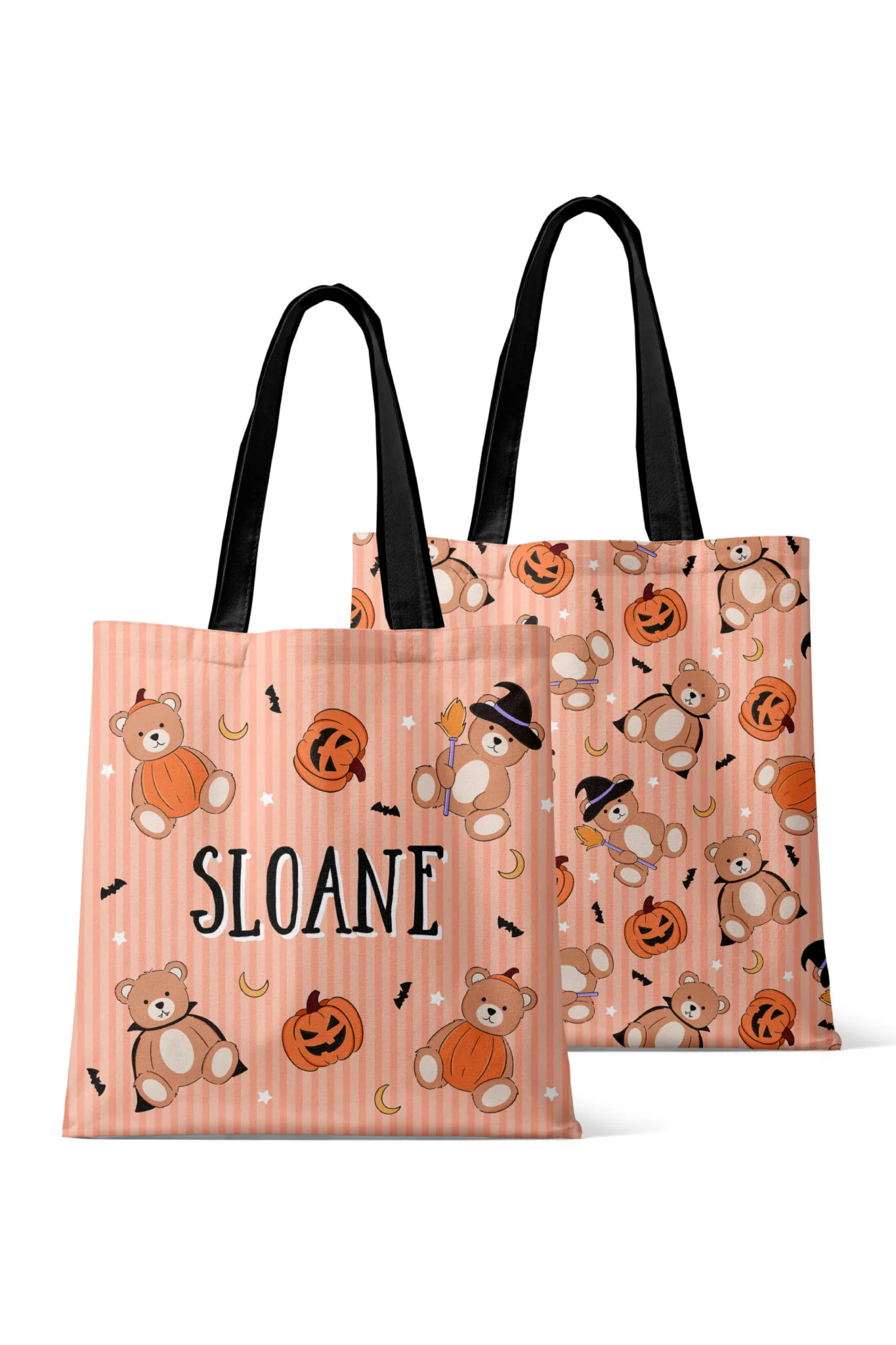 Personalized Halloween Trick-or-Treat Bags | Beary Scary | Caden Lane