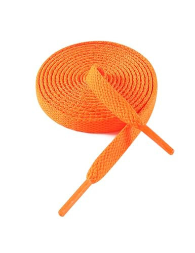 VSUDO 39" Flat Orange Shoe Laces for Sneakers, Shoelaces for Sneakers, Replacements Shoe Strings for Women or Men (1 Pair-Orange-100CM) | Amazon (US)