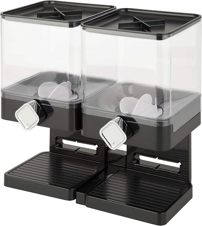 Zevro Compact Dry Food Dispenser, Dual Control, Black/Chrome | Amazon (US)
