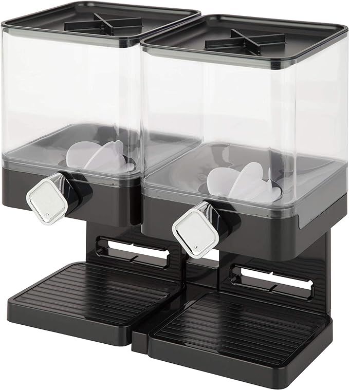 Zevro Compact Dry Food Dispenser, Dual Control, Black/Chrome | Amazon (US)