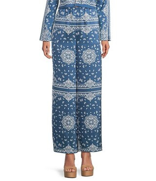 Gianni Bini Coordinating Whitney Satin Wide Leg Pants | Dillard's | Dillard's