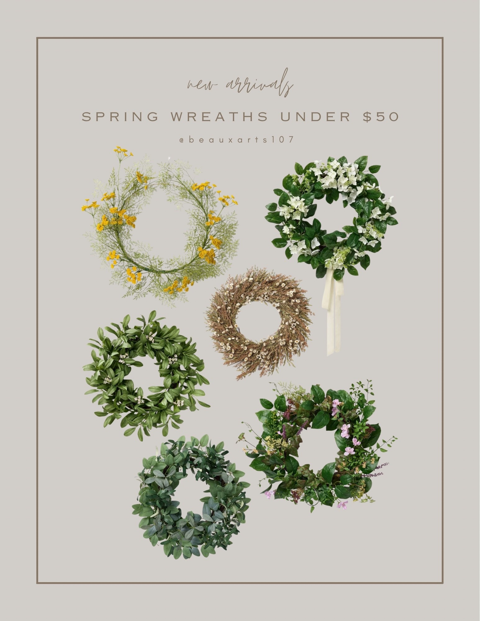 Check out these cute spring wreaths for under $50!

#LTKFindsUnder50 #LTKHome #LTKSaleAlert