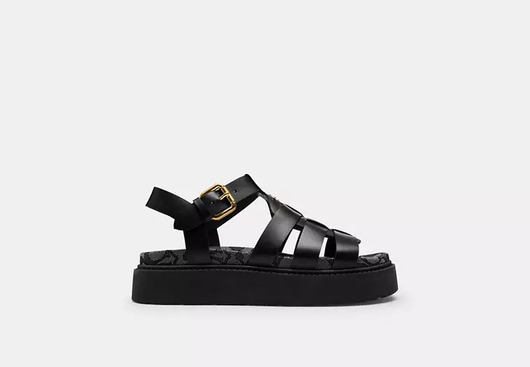 Lucy Lug Sole Sandal In Signature Jacquard | Other Shoes | Coach | COACH® | Coach (US)