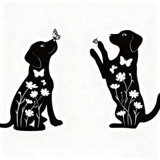 OGETFUUR 2-Piece 17 in. Black Metal Garden Decorative Stakes for Outside Outdoor Decor Yard Art P... | The Home Depot