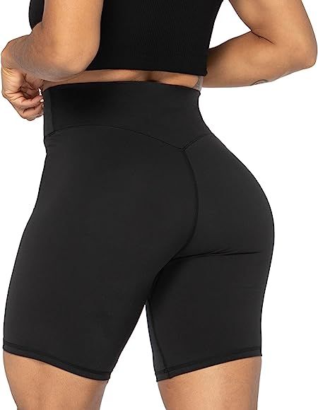 Sunzel High Waist Biker Shorts for Women No Front Seam Soft Yoga Workout Gym Bike Shorts Tummy Co... | Amazon (US)