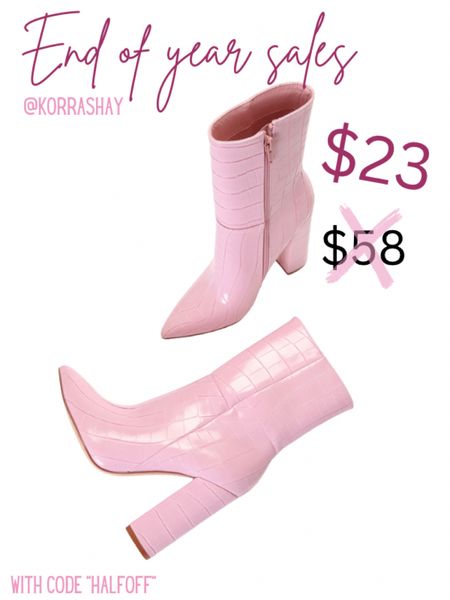 End of year sales!! Check out these end of year and start of 2023 sales so you can go into the new year in style! 

Affordable fashion finds, December 2022 women’s clothing sales, January 2023 fashion sale alert!

Pink leather heeled booties! Super cute pop of color for your winter outfits with a girly twist

#LTKSeasonal #LTKunder50 #LTKsalealert