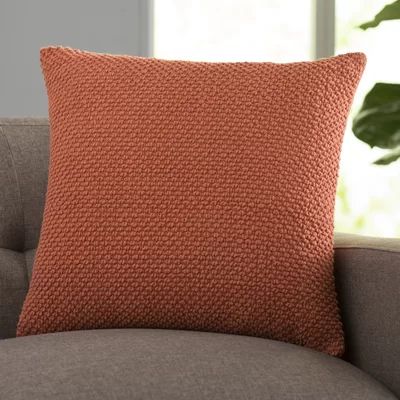 Arabi Square Cotton Pillow Cover and Insert Birch Lane™ Color: Dark Orange | Wayfair North America