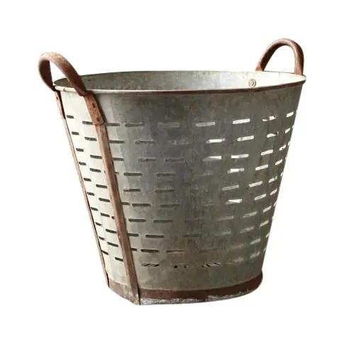 Vintage Olive Bucket | Chairish