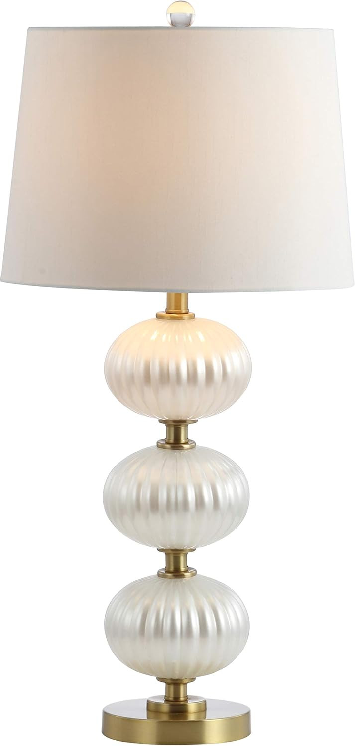 JONATHAN Y JYL2073A Carter 29.7" Glass LED Table Lamp Traditional Transitional Bedside Desk Night... | Amazon (US)