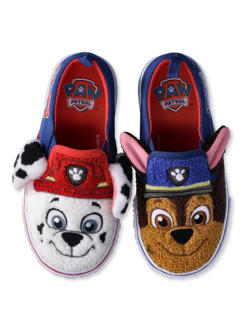 Paw Patrol Characters Toddler Kids Fleece Slip-On Sneakers | Walmart (US)
