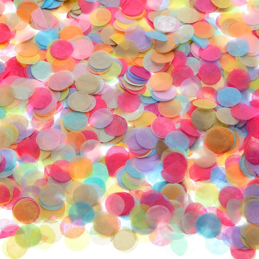 TecUnite Table Confetti 2.5 Cm,1.5 Cm,Colorful Confetti | Amazon (US)
