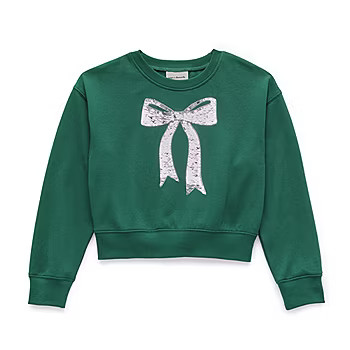 new!Jingle Ball Girls Round Neck Long Sleeve Sweatshirt | JCPenney