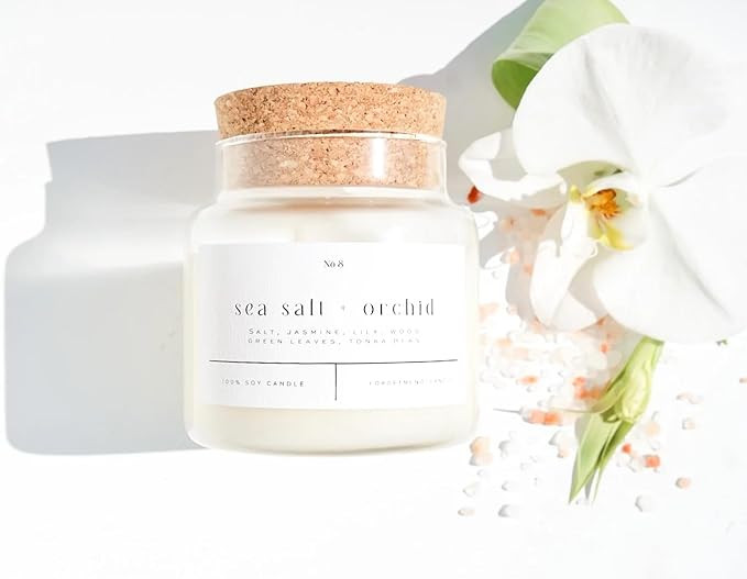 Sea Salt + Orchid 22oz Soy Wax Candle | Amazon (US)