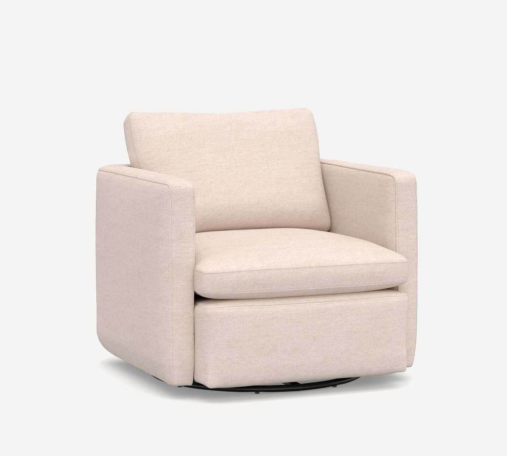 Menlo Upholstered Swivel Armchair | Pottery Barn (US)