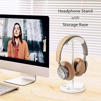 Amazon.com: Headphone Stand, Curved Headset Stand with Storage Tray, Heavy Base Gaming Headset Ho... | Amazon (US)