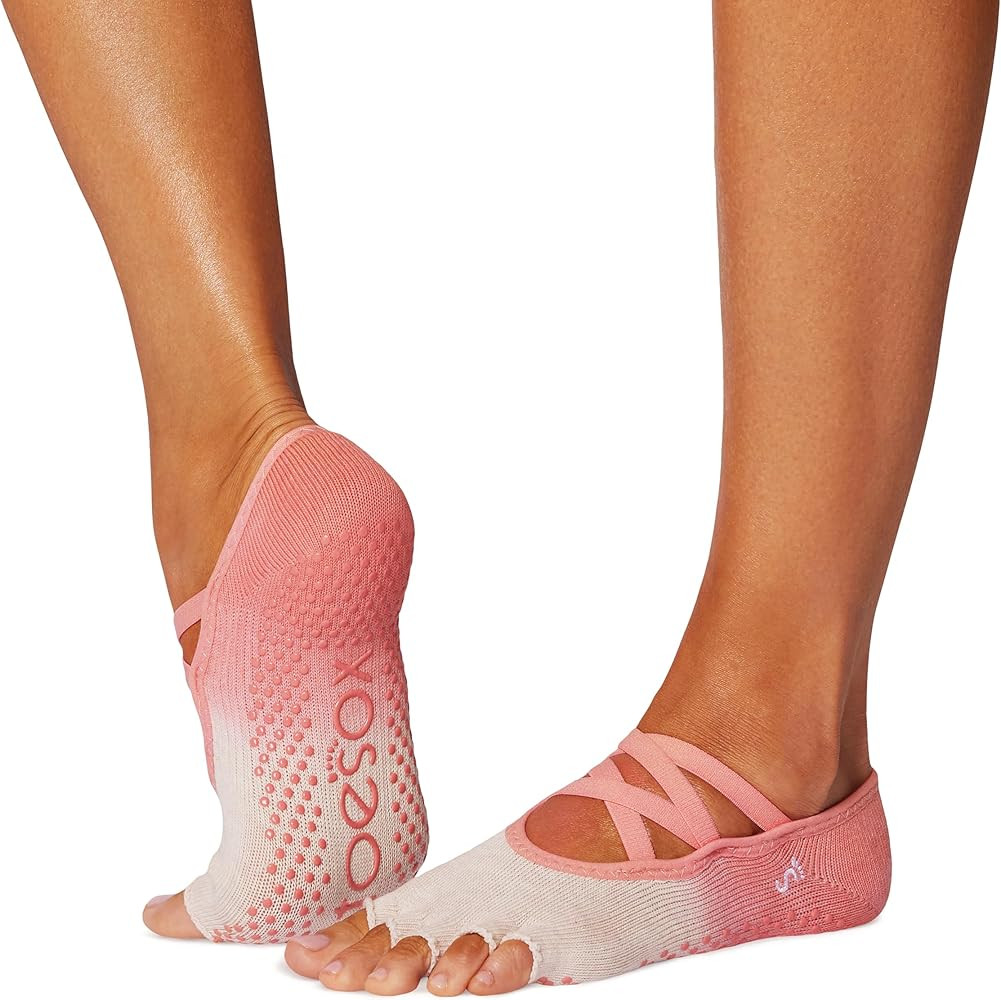 toesox Women’s Elle Half Toe Grip Socks – Non-Slip Pilates Socks with Grips for Women, Yoga S... | Amazon (US)
