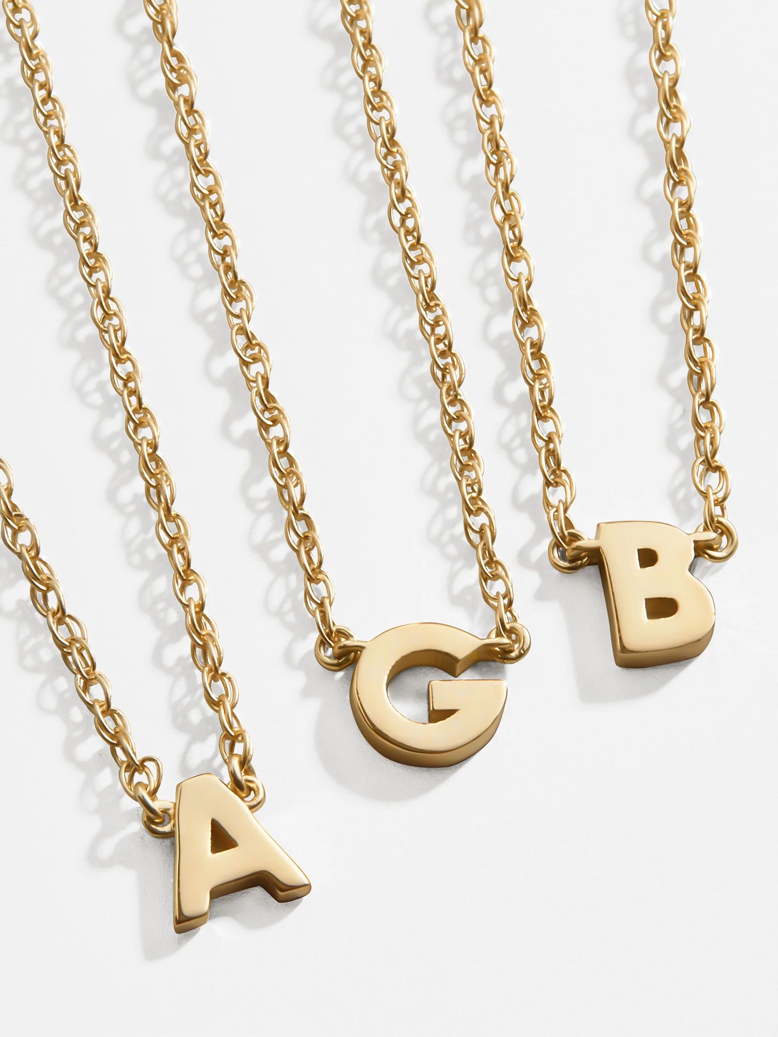 14K Solid Gold Initial Necklace | BaubleBar (US)