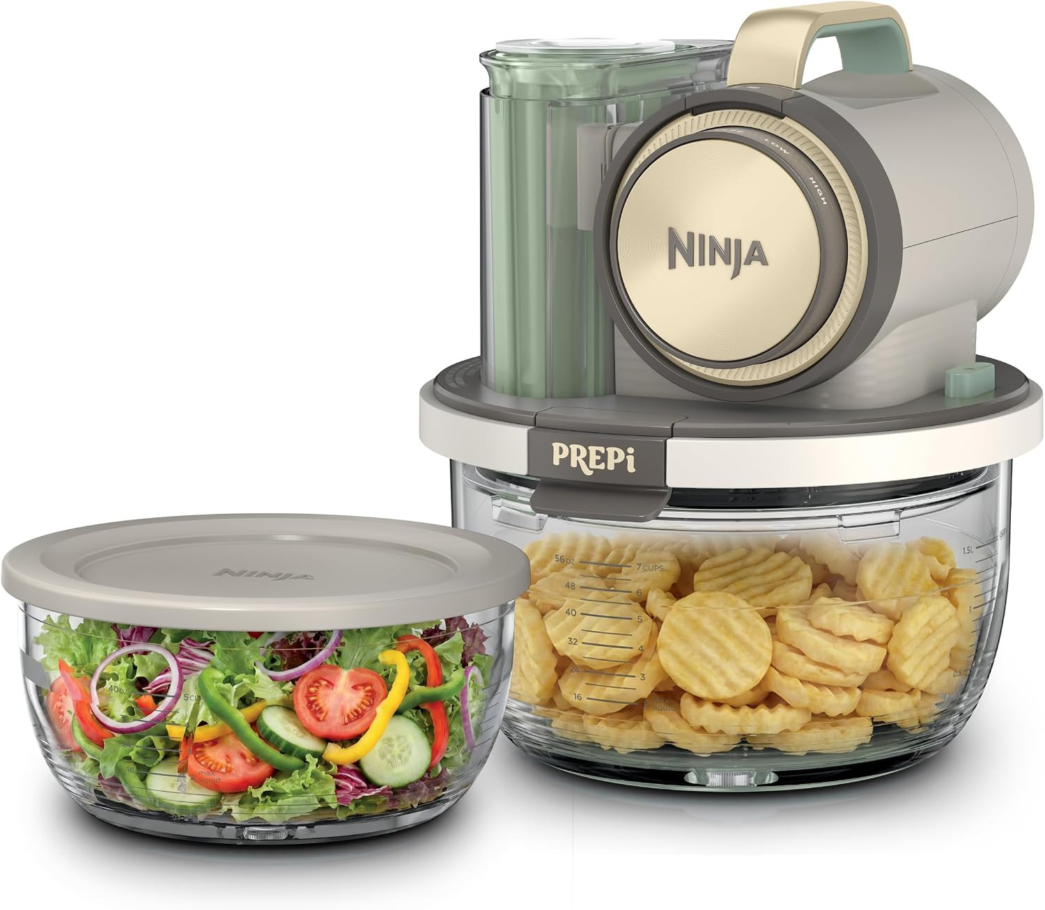 Ninja PREPi 5-in-1 Prep & Store System, Crinkle, Slice, Shred, PN301WH | Amazon (US)