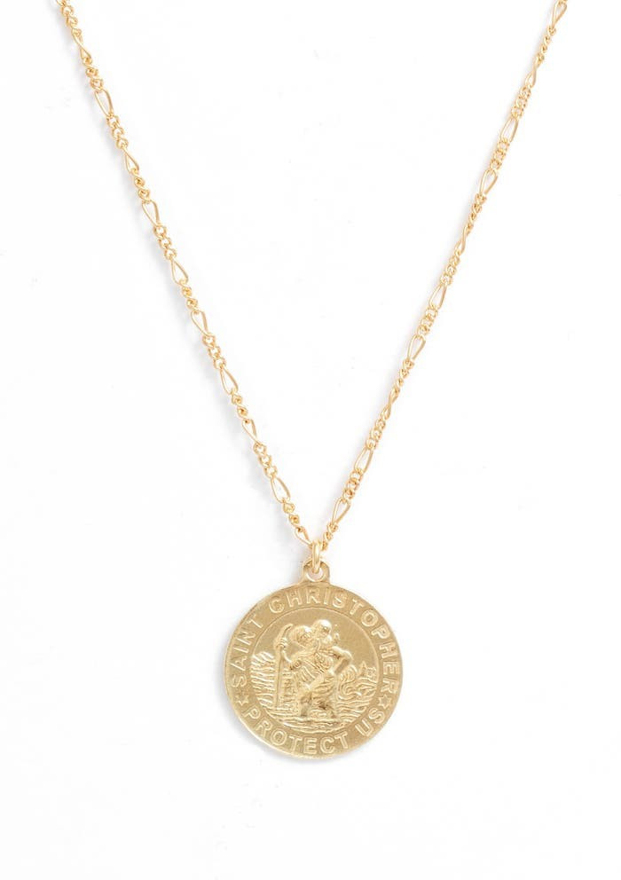 Saint Christopher Coin Pendant Necklace | Nordstrom