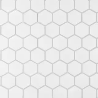 Merola Tile Metro 2" Hex Matte White 11-1/8 in. x 12-5/8 in. Porcelain Mosaic (9.96 sq. ft. /Case... | The Home Depot