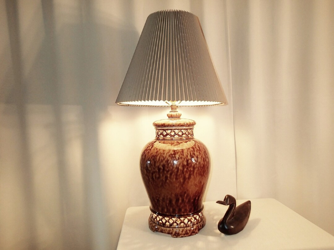 Mid Century Ginger Jar Asian Influence Table Lamp Large - Etsy | Etsy (US)