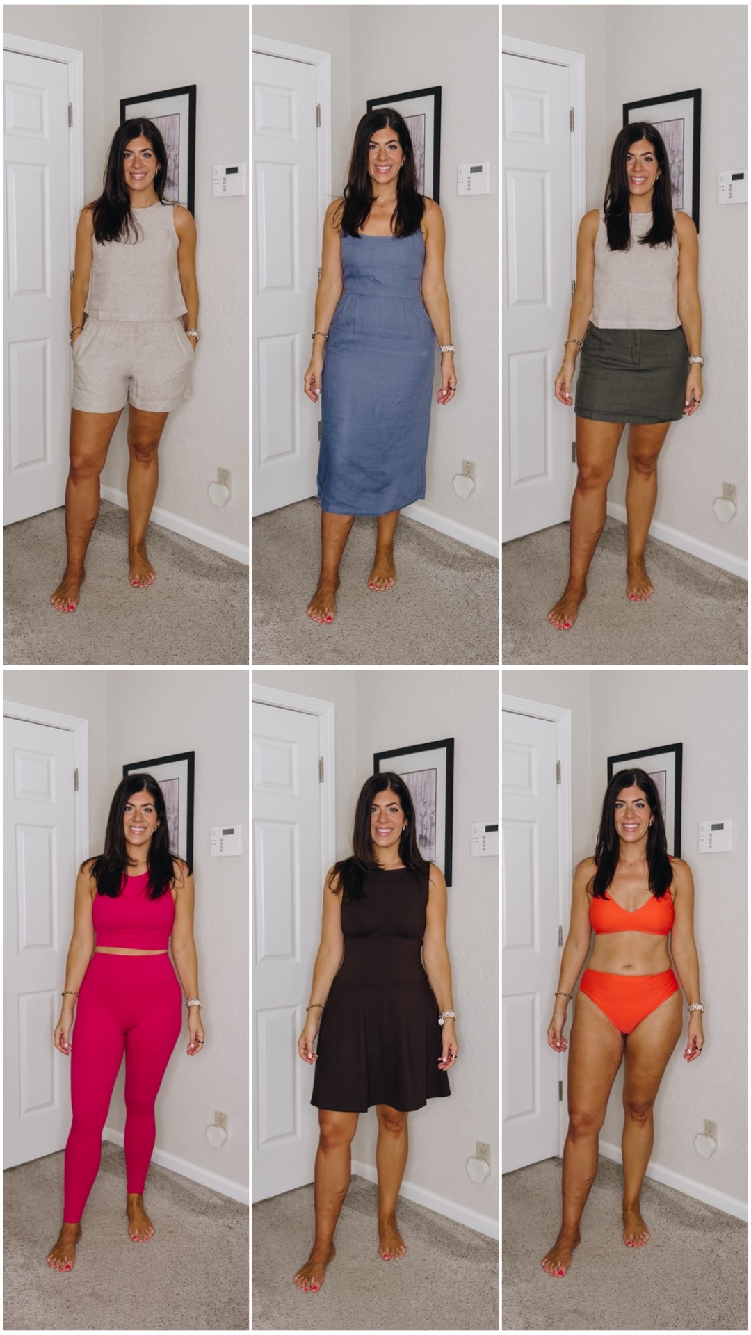 Summer staples: linen, active, and swim!  The fit and quality is SUPERB and I’m already ordering another color in the dress!

In a medium in all

#LTKMidsize #LTKOver40 #LTKTall