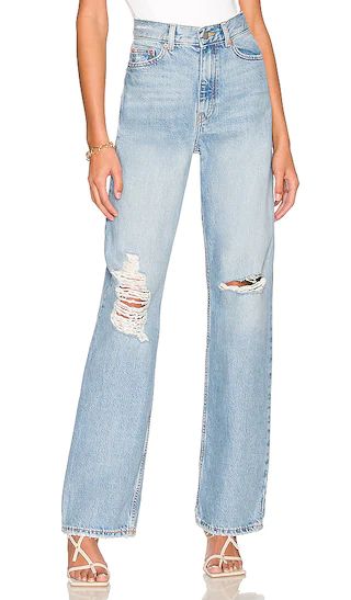 Echo Wide Leg in Empress Sky Blue Ripped | Revolve Clothing (Global)