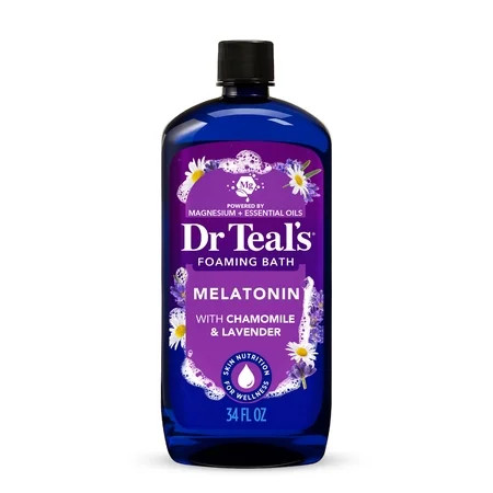 Dr Teal's Foaming Bath, Sleep Bath with Melatonin, Lavender & Chamomile Essential Oils, 34 fl oz. | Walmart (US)