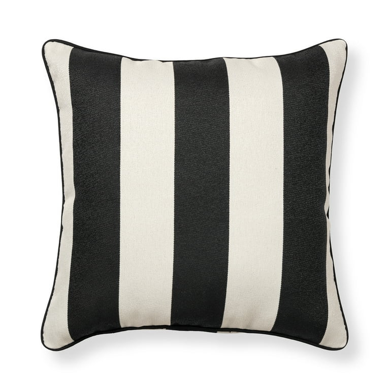Better Homes & Gardens Cabana Black and White Striped Pillow - Walmart.com | Walmart (US)