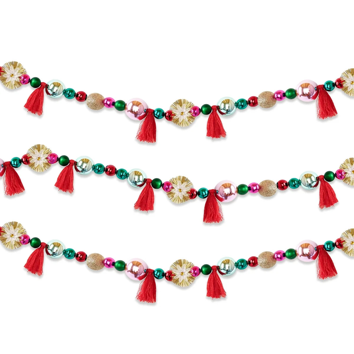 Packed Party Decorate It Decorative Tassel Jumbo Bead Garland, 6' | Walmart (US)