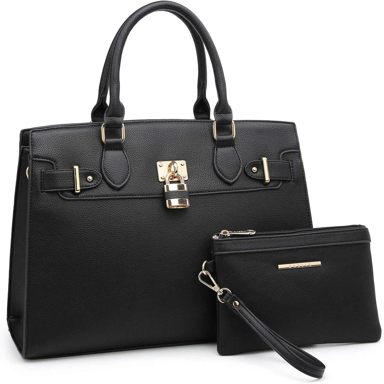 Dasein Women Handbags and Purses Ladies Shoulder Bag Top Handle Satchel Tote Work Bag with Matching Clutch | Amazon (US)
