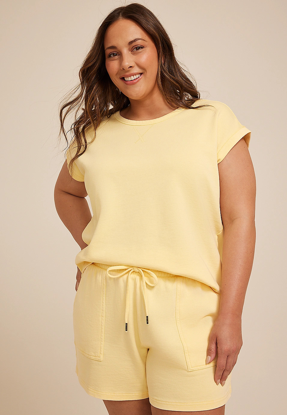 Plus Size Washed Terry Short Sleeve Tee | Maurices