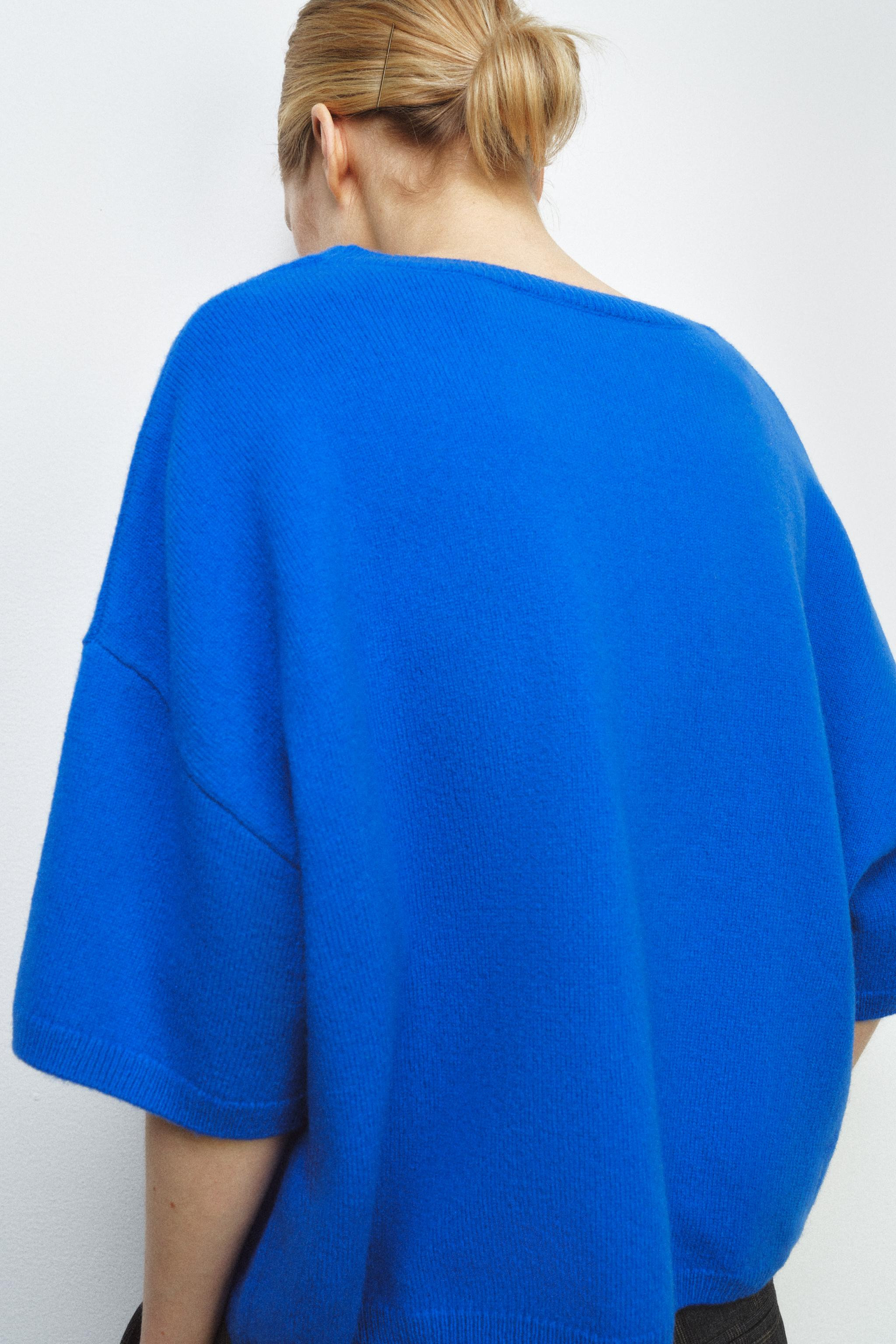 100% WOOL WIDE SLEEVE JUMPER | Zara US