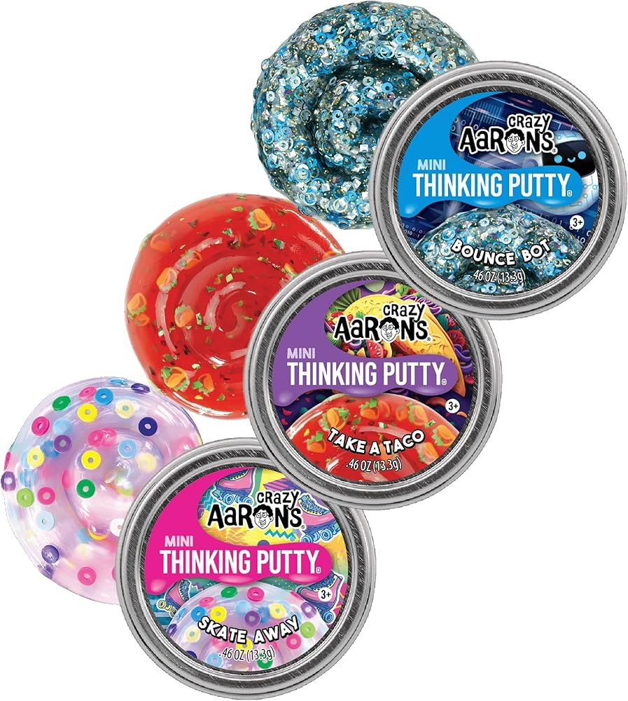 Matty's Toy Stop Crazy Aaron's Putty Mini Tins Bounce Bot, Skate Away & Take-A-Taco Gift Set Bund... | Amazon (US)