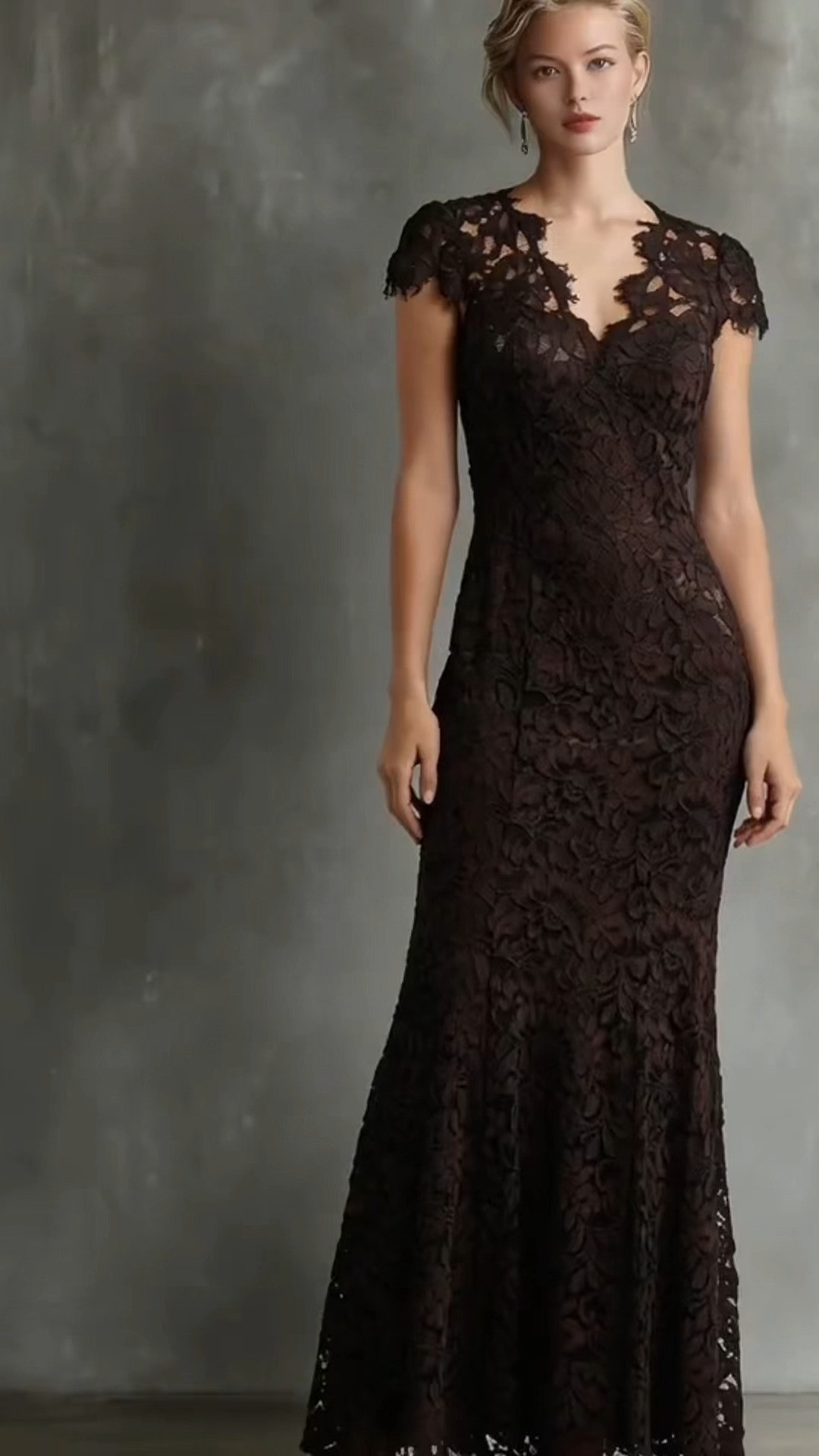 Cap‑Sleeve Lace Mermaid Maxi Dress | Wedding Guest Formal Wear 

 #LTKootd #LTKOver40 #LTKWedding