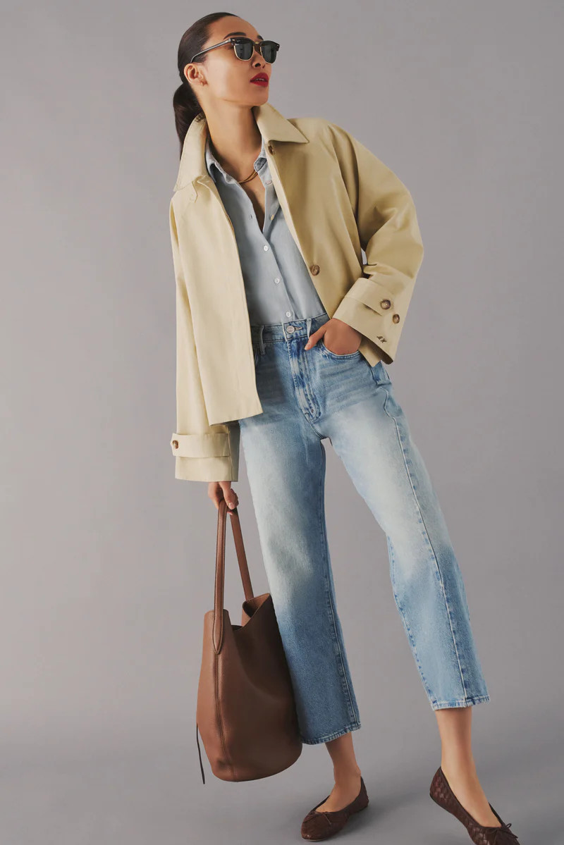 Khaki Drew Short Trench Coat | Tuckernuck (US)