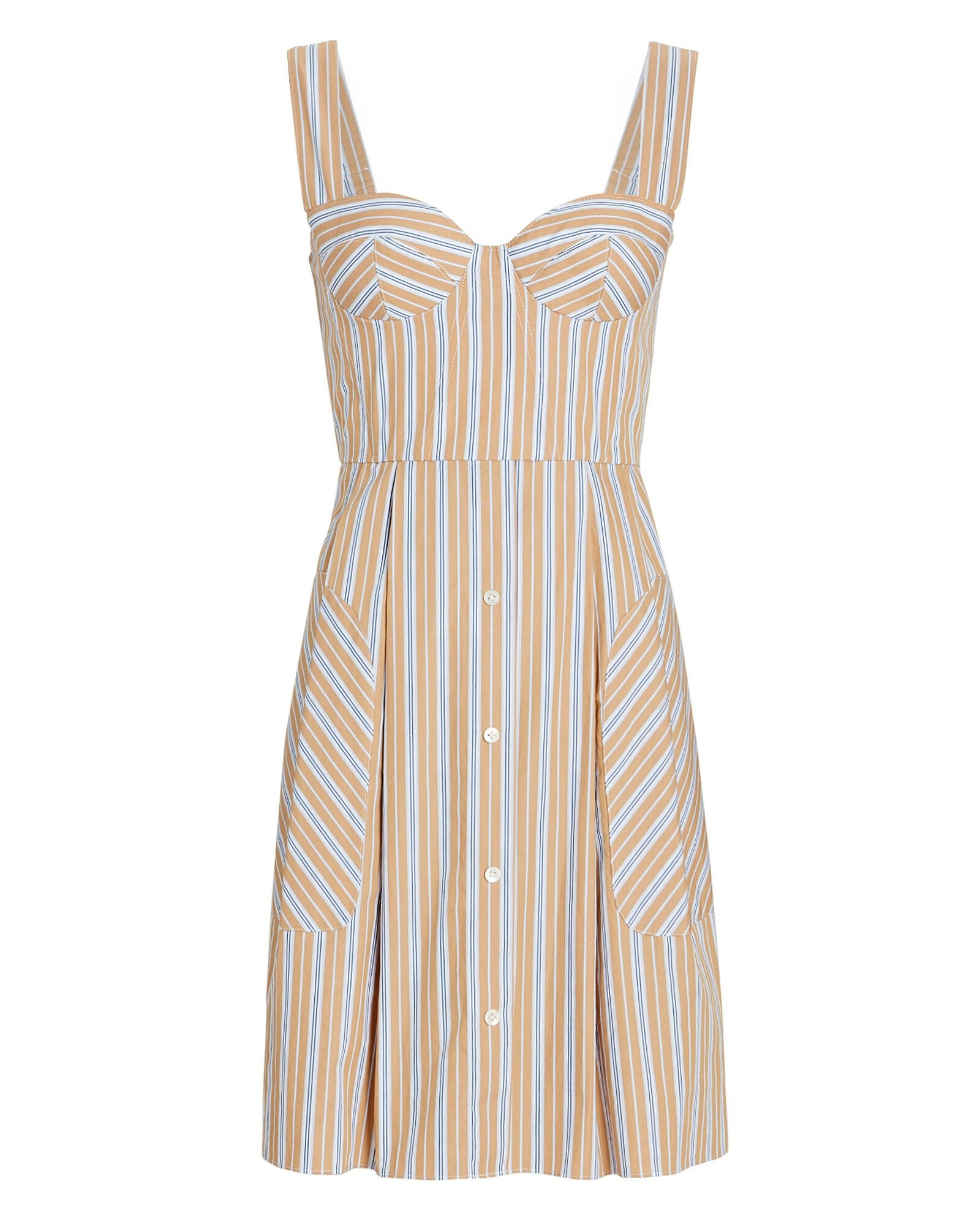 Anna Bustier Striped Poplin Mini Dress | INTERMIX