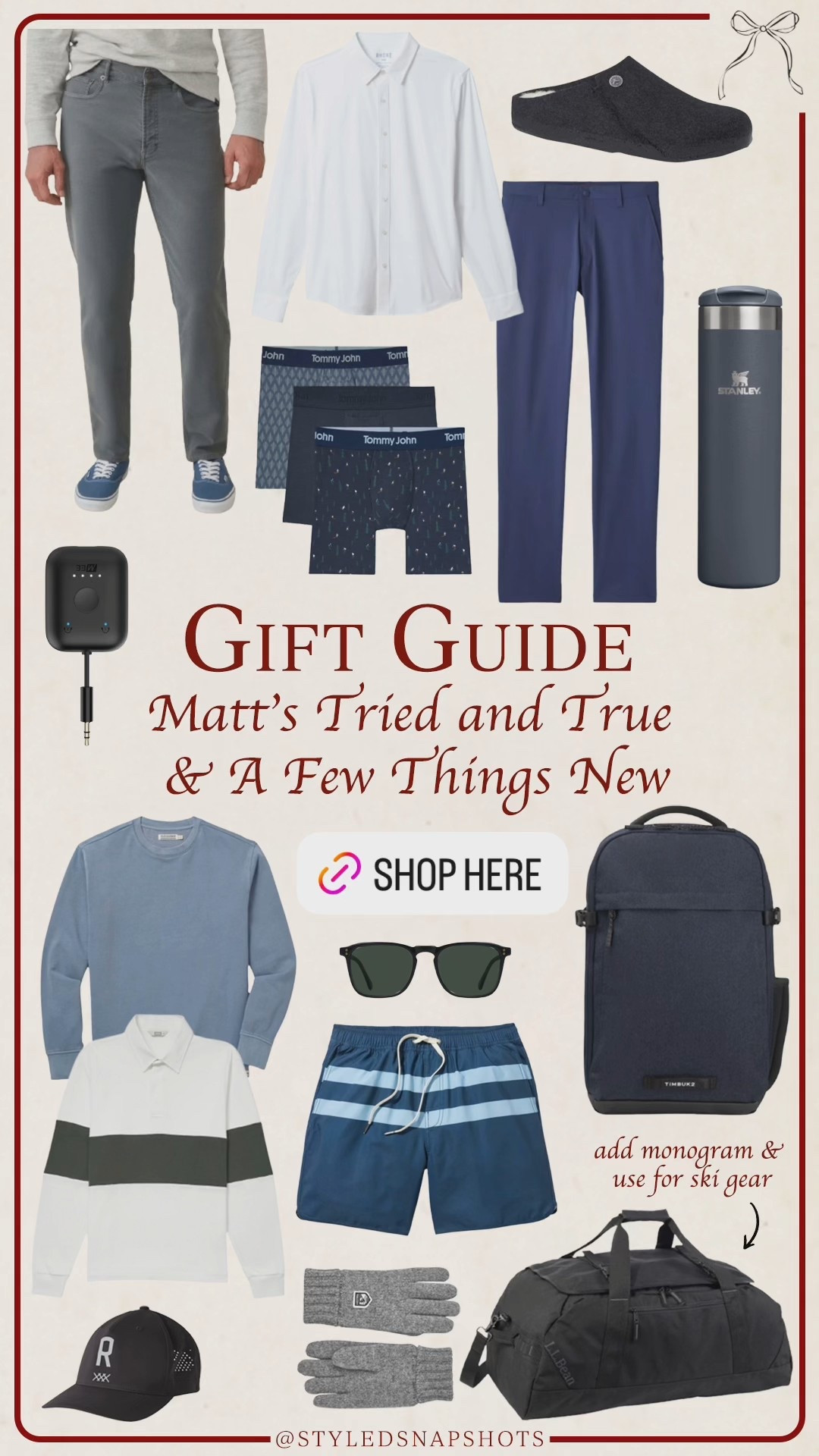 Men’s gift guide 🎁 rounded up Matt’s everyday favorites! 
-code KENDALL50 for 50% off Tommy John 
-code STYLED25 for 25% off first Rhone purchase 
-try code COLORFUL20 for 20% off Faherty 
-try code FHFAMILY for 30% off Fair Harbor 

#LTKGiftGuide #LTKMens