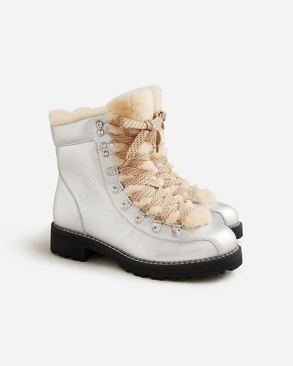 New Nordic boots in metallic leather and nubuck | J.Crew US