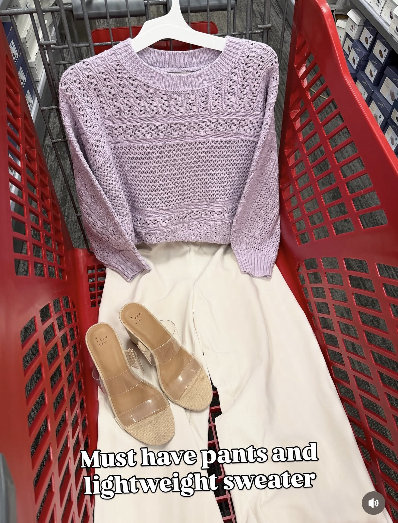 Lilac sweater new at Target with the Aritzia look for less wide leg trouser pants. Dress up or down. #targetstyle

#LTKOver40