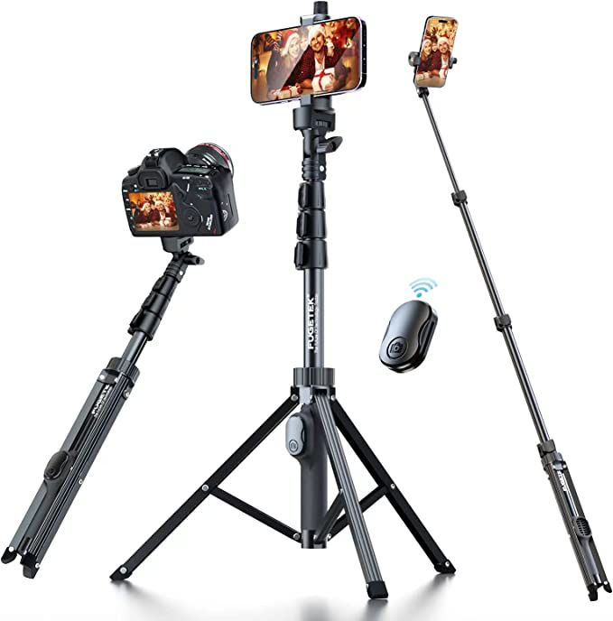 Fugetek 51" Professional Selfie Stick Tripod, 100% All Aluminum Stick & Legs, Lightweight, Detach... | Amazon (US)