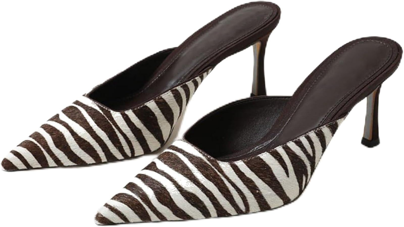 Kitten Heel Mules, Women's Pointed Toe Open Back Style | Amazon (US)
