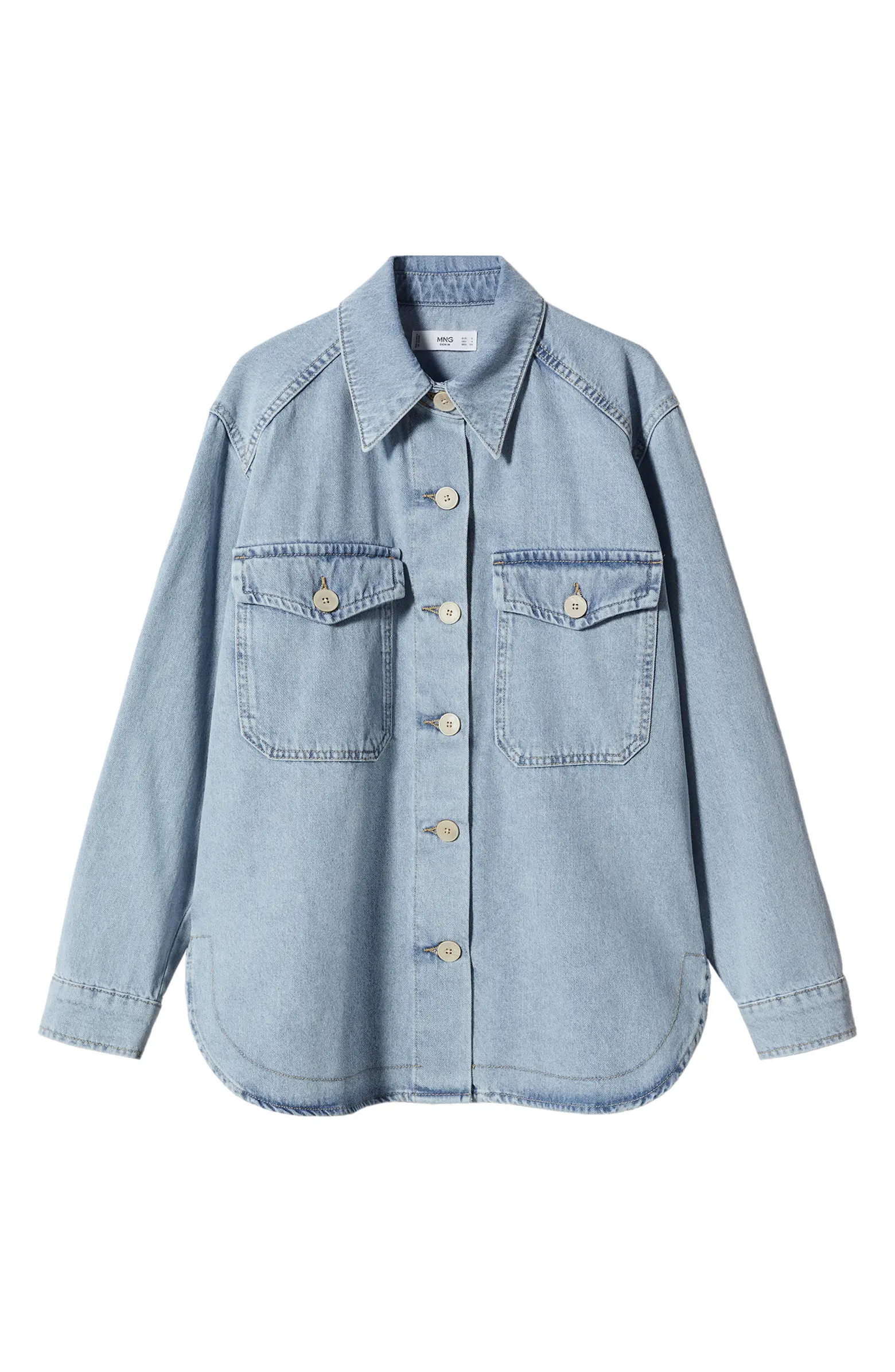 MANGO Oversize Denim Overshirt | Nordstrom | Nordstrom