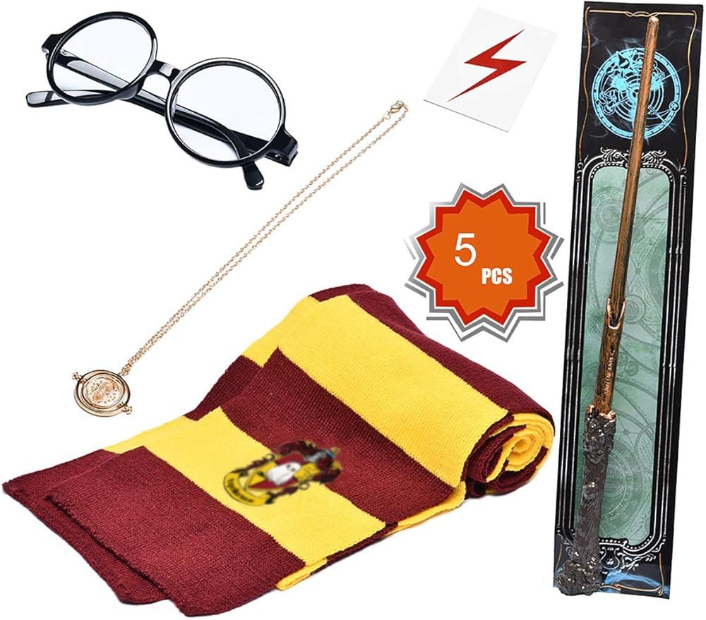 KESOCORAY Cosplay Costume Props Accessories Gifts for Harry Birthday Party Magic Wand Eyeglass Fr... | Amazon (US)