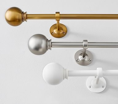 Metal Rod & Round Finial Set | Pottery Barn Kids