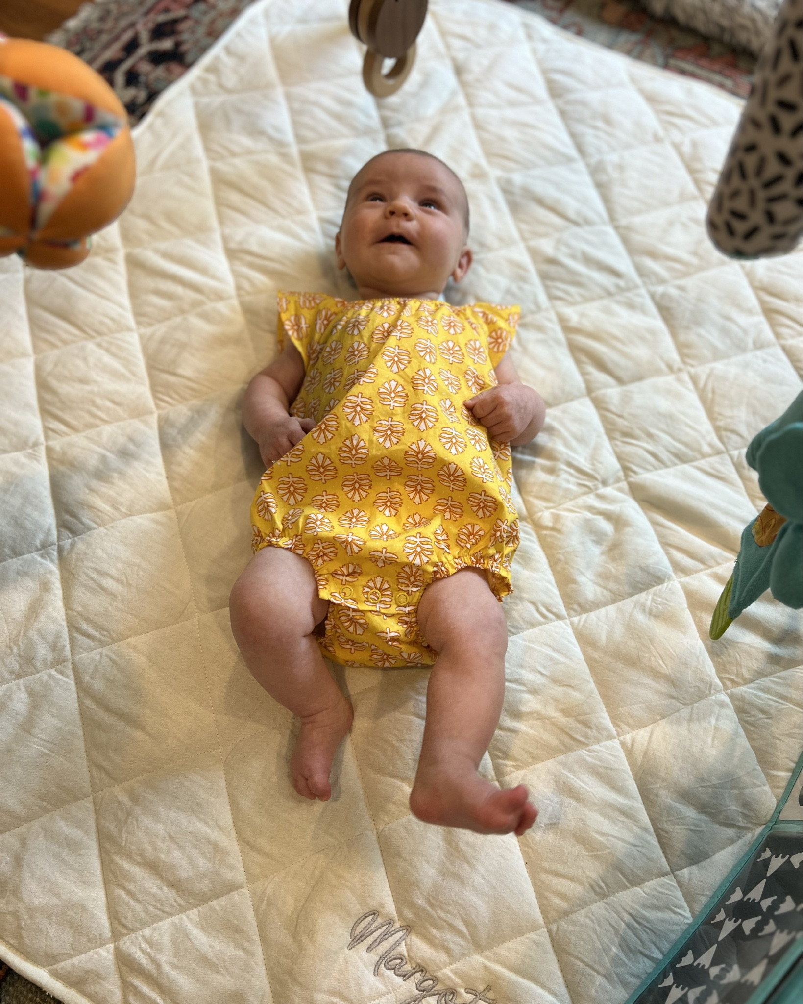 Beautiful play mat is both Margot and Lolly approved! It’s truly one of our favorite gifts. Tagged are some of our favorites for tummy time items, and some cute adorable but affordable (!!!) clothes we’ve been eyeing (and have also purchased)…. As a pal’s mom has said, “don’t sleep on carters!” 

#LTKBaby #LTKFamily