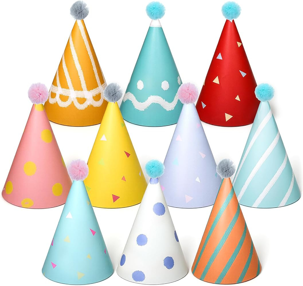 Party Hats for Stuffed Animals, 10 Pcs Colorful Stuffed Animal Party Hat, Lovely Paper Cone Tiny ... | Amazon (US)