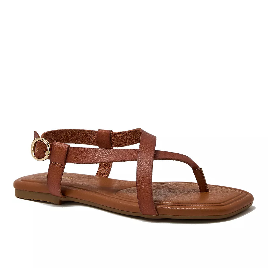 Women's Essential Strappy Flat Sandals | Lands' End (US)
